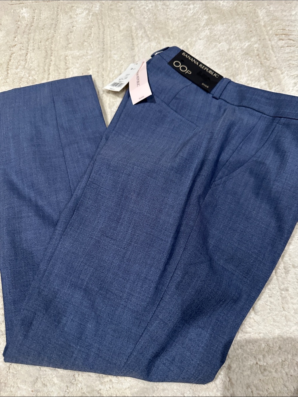 Banana Republic Ladies Light Blue Flat-Front Dress Pants